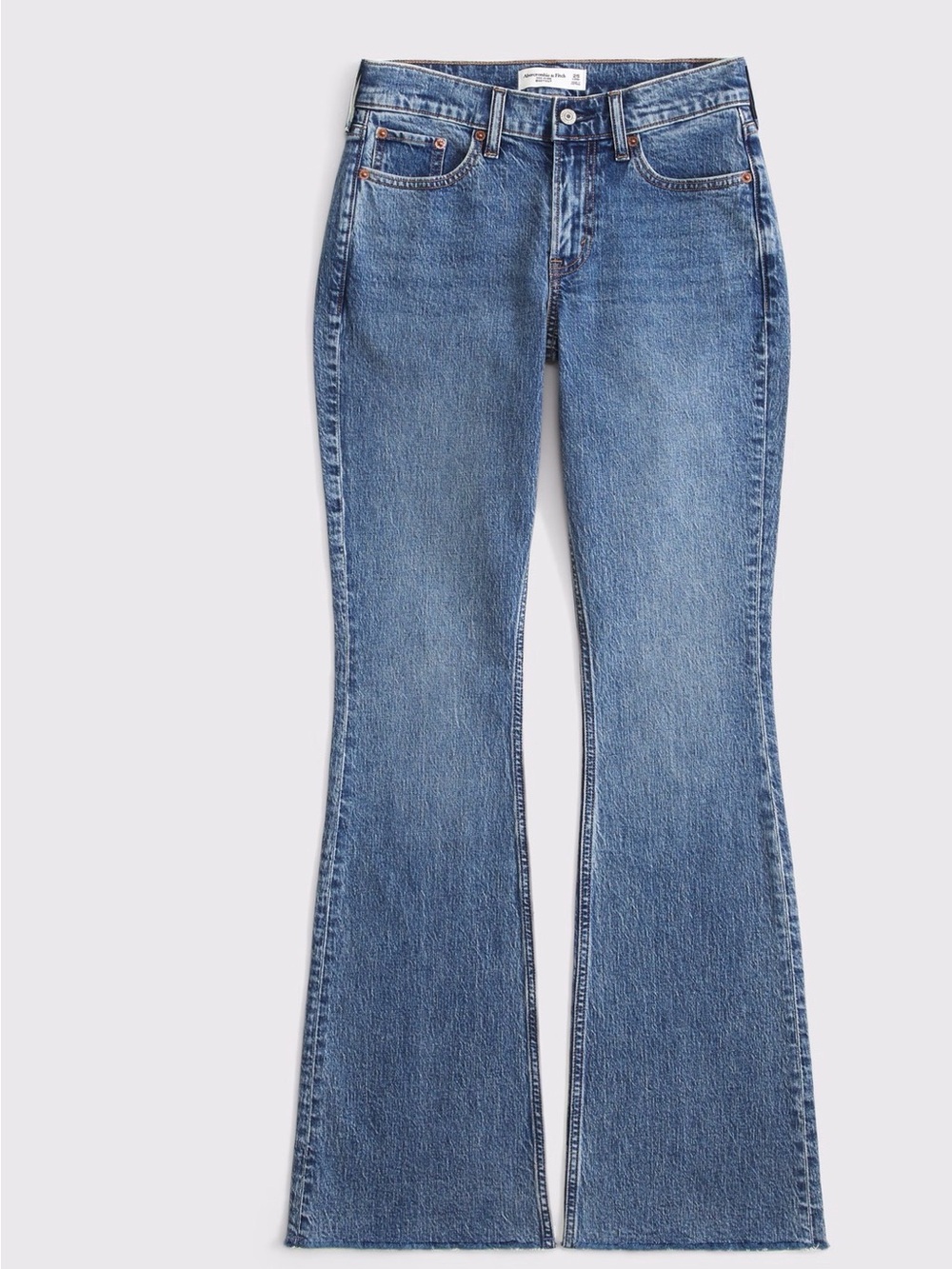 Curve Love Midi Rise Bootcut Frayed Hem Jean